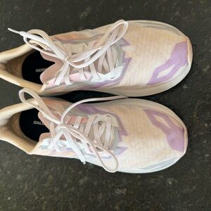 Salomon Women's White and Lavender Athletic Running Shoes